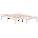 Letto Libreria senza Materasso Bianco 135x190 cm Legno di Pino - Foto miniatura 8