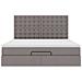 Struttura Letto Pouf con Materasso Tortora 160x200cm in Tessuto - Foto miniatura 8