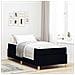 Letto a molle con materasso Nero e Bianco 90 x 200 cm Tessuto - Foto miniatura 2