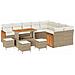 Set Divano da Giardino 13 pcs Beige e Crema 110 x 55 x 71 cm - Foto miniatura 1