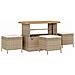 Set Divano da Giardino 13 pcs Beige e Crema 110 x 55 x 71 cm - Foto miniatura 4