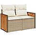 Set Divano da Giardino 13 pcs Beige e Crema 110 x 55 x 71 cm - Foto miniatura 6
