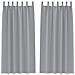 Tende con tende 2 pcs Grigio chiaro Poliestere - Foto miniatura 1