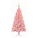 Albero di Natale con 150 LED con supporto Rosa 120 cm PVC - Foto miniatura 3