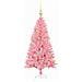 Albero di Natale con 150 LED con supporto Rosa 120 cm PVC - Foto miniatura 4