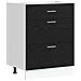 Base per Cucina con cassetto Riga Rovere Nero 60 x 46 x 81,5 cm - Foto miniatura 1
