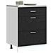 Base per Cucina con cassetto Riga Rovere Nero 60 x 46 x 81,5 cm - Foto miniatura 3
