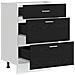 Base per Cucina con cassetto Riga Rovere Nero 60 x 46 x 81,5 cm - Foto miniatura 4