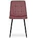 Sedia PYRA in velluto rosa / gambe nere x 1 Design moderno per soggiorno - Foto miniatura 2