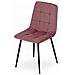 Sedia PYRA in velluto rosa / gambe nere x 1 Design moderno per soggiorno - Foto miniatura 7