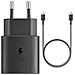 Samsung Caricabatterie Fast Charging Originale Rapido Casa Da Rete Usb-c Type C Ep-ta800 25w Black - Foto miniatura 1