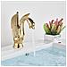 Rubinetto per lavabo da bagno, Blackswan, tipo M134, modello Golden Swan, misura 19 cm - Foto miniatura 3