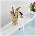 Rubinetto per lavabo da bagno, Blackswan, tipo M134, modello Golden Swan, misura 19 cm - Foto miniatura 4