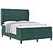 Letto a molle con materasso Verde Scuro 200 x 160 cm Poliestere - Foto miniatura 1