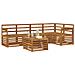 Set divani 6 pcs Naturale Legno di Acacia Massello - Foto miniatura 3