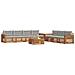 Set di divani da esterno 8 pcs Grigio Naturale e Chiaro - Foto miniatura 3