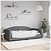 Letto da Giorno Grigio Scuro 100x190 cm in Tessuto - Foto miniatura 2