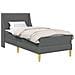 Struttura letto con materasso Grigio 90 x 190 cm Poliestere - Foto miniatura 1