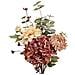 Bouquet Dahlia Artificiale Mix Toni Caldi Rosa E Crema - Foto miniatura 2