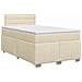 Letto box spring con materasso Crema 120 x 200 cm Tessuto - Foto miniatura 1
