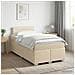 Letto box spring con materasso Crema 120 x 200 cm Tessuto - Foto miniatura 5