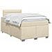 Letto box spring con materasso Crema 120 x 200 cm Tessuto - Foto miniatura 7