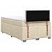 Letto box spring con materasso Crema 120 x 200 cm Tessuto - Foto miniatura 8