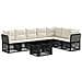 Set Divano da Giardino 8 pz Nero polyrattan - Foto miniatura 1