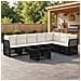 Set Divano da Giardino 8 pz Nero polyrattan - Foto miniatura 10
