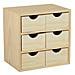 Cassettiera in legno multiuso mobiletto a sei cassetti cm 28x20x28h - Foto miniatura 1