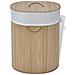Cesto Biancheria In Bamboo Ovale Naturale - Foto miniatura 1