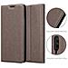 Custodia Compatibile Con Xiaomi Mi A3 In Bruno Caffè - Coperchio Protettiva Con Chiusura Magnetica, Funzione Stand E Tasca Per Le Carte - Foto miniatura 2