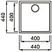 Lavello Quadra102 Sottotop 45.6x45.6 Colore Nero - Foto miniatura 2