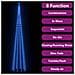 Albero di Natale a Cono con 752 LED Blu 160x500 cm - Foto miniatura 3