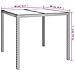 Tavolo Giardino 90x90x75 Cm Vetro Temperato E Polyrattan Beige - Foto miniatura 2
