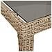 Tavolo Giardino 90x90x75 Cm Vetro Temperato E Polyrattan Beige - Foto miniatura 5