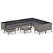 Set Divani Da Giardino 11 Pz Con Cuscini In Polyrattan Grigio - Foto miniatura 2