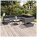 Set Divani Da Giardino 11 Pz Con Cuscini In Polyrattan Grigio - Foto miniatura 1