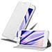 Custodia Compatibile Con Google Pixel In Classy Argento - Coperchio Protettiva Con Chiusura Magnetica, Funzione Stand E Tasca Per Le Carte - Foto miniatura 1