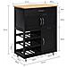 Carrello Di Servizio Credenza In Legno Mobile Cucina Nero Fkw45-sch - Foto miniatura 2