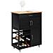 Carrello Di Servizio Credenza In Legno Mobile Cucina Nero Fkw45-sch - Foto miniatura 1