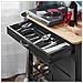 Carrello Di Servizio Credenza In Legno Mobile Cucina Nero Fkw45-sch - Foto miniatura 5