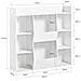 Libreria Per Bambini Scaffale Con 8 Scomparti Aperti Scaffale Per Giocattoli Bianco 106x30 X104cm Kmb55-w - Foto miniatura 2