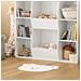 Libreria Per Bambini Scaffale Con 8 Scomparti Aperti Scaffale Per Giocattoli Bianco 106x30 X104cm Kmb55-w - Foto miniatura 5