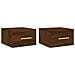Comodini A Muro 2 Pz Rovere Marrone 35x35x20 Cm - Foto miniatura 2