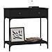 Tavolino Consolle Nero 75x34,5x75 Cm In Legno Multistrato - Foto miniatura 3
