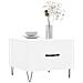 Tavolino Da Salotto Bianco 50x50x40 Cm In Legno Multistrato - Foto miniatura 3