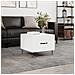 Tavolino Da Salotto Bianco 50x50x40 Cm In Legno Multistrato - Foto miniatura 1