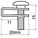 Clip Fit-kits, Kit Clip Di Fissaggio Per Carene (5 Ma) - 10 Pz - Rosso - Foto miniatura 2