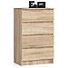 Cassettiera K60, 4 cassetti, 60x40x99 cm, Colore Sonoma Quercia - Foto miniatura 1